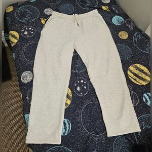 american eagle sweatpants men's medium light grey